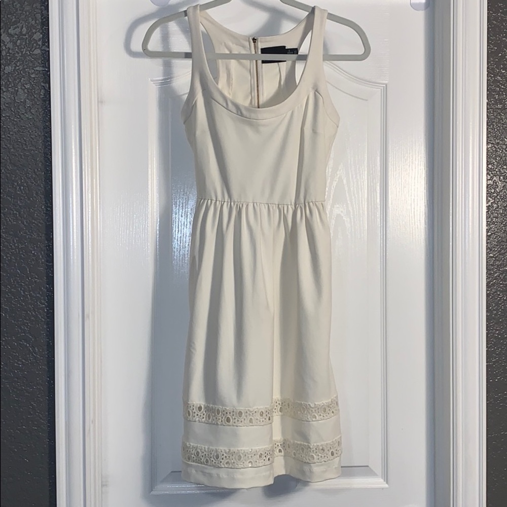 Formal off - white colored dress